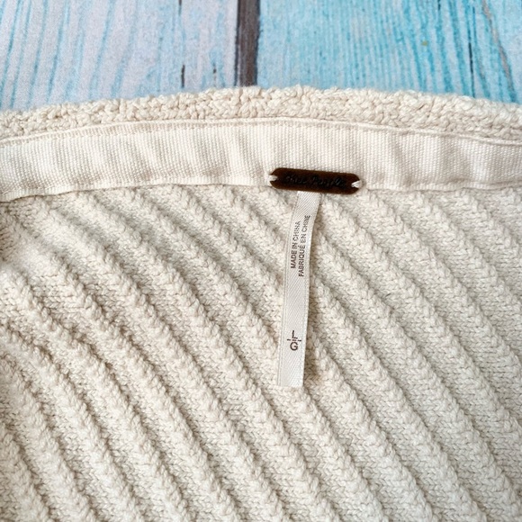 Free people cream oversized cropped sweater - Picture 5 of 7